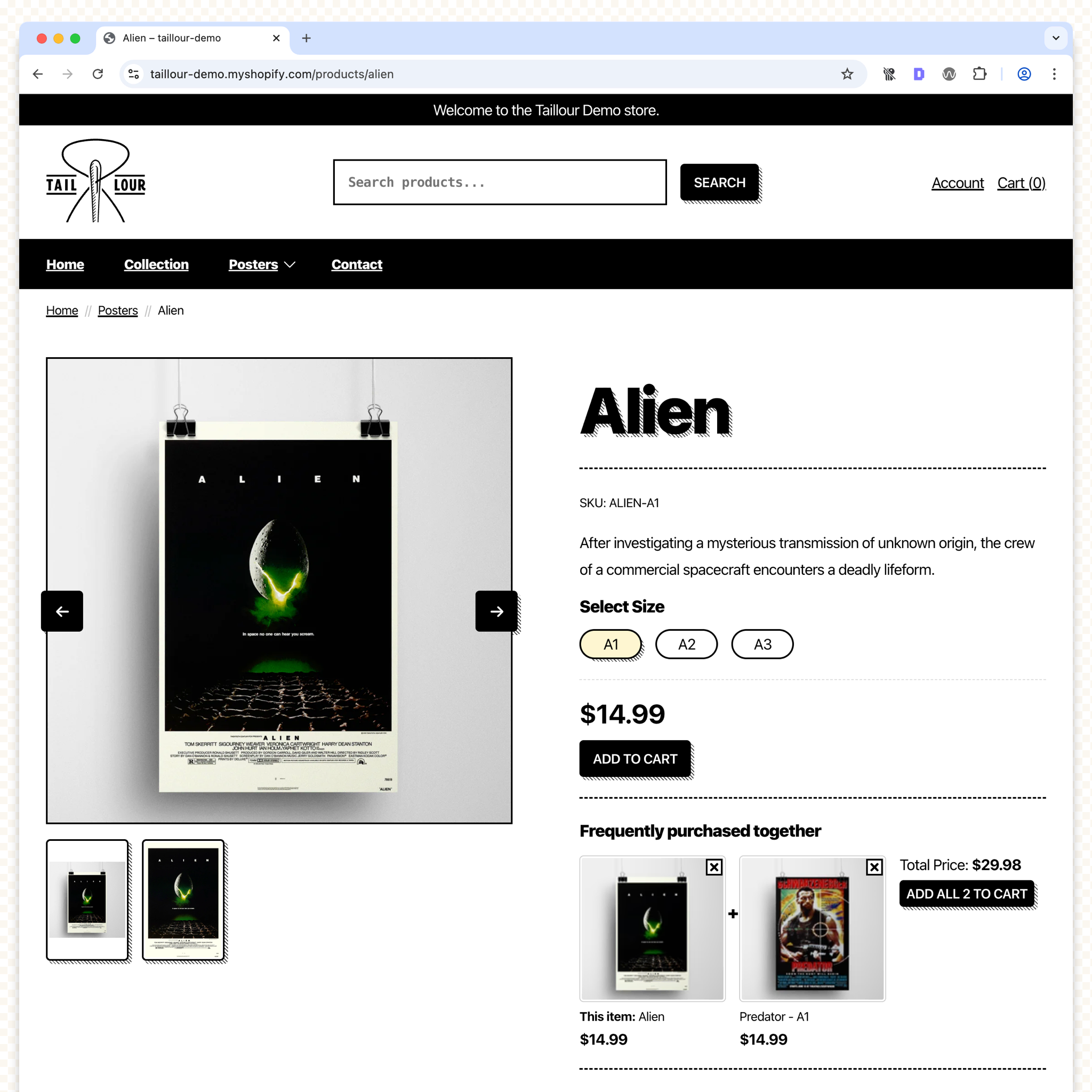 Screenshot of product page.